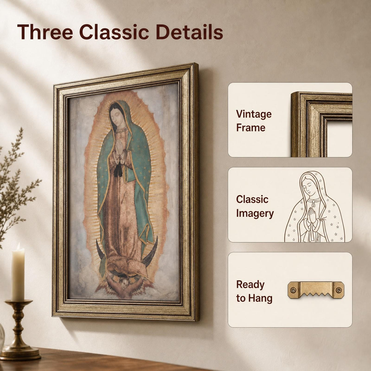 Our Lady of Guadalupe Framed Wall Art — Classic — Catalog feature illustration