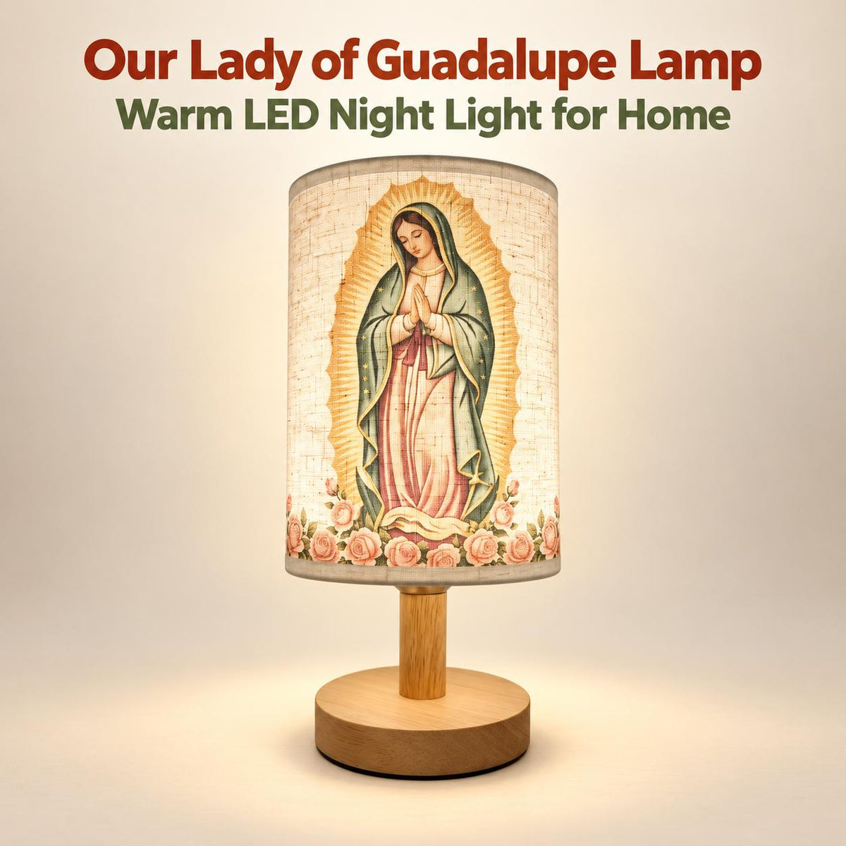 Our Lady of Guadalupe Fabric Table Lamp — Classic — Primary catalog image
