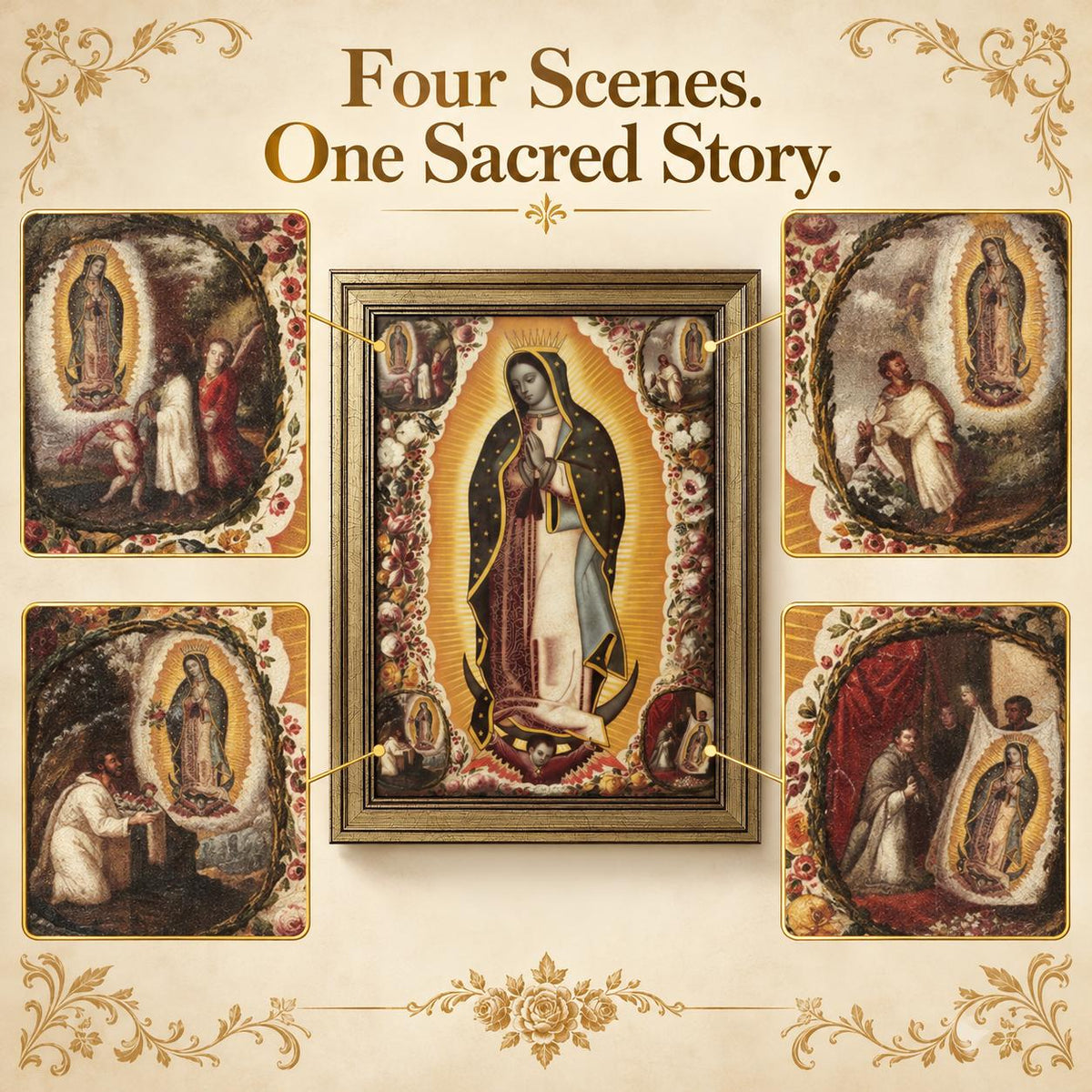 Our Lady of Guadalupe Framed Art — Devotional Scenes — Decorative art composition shown in the catalog
