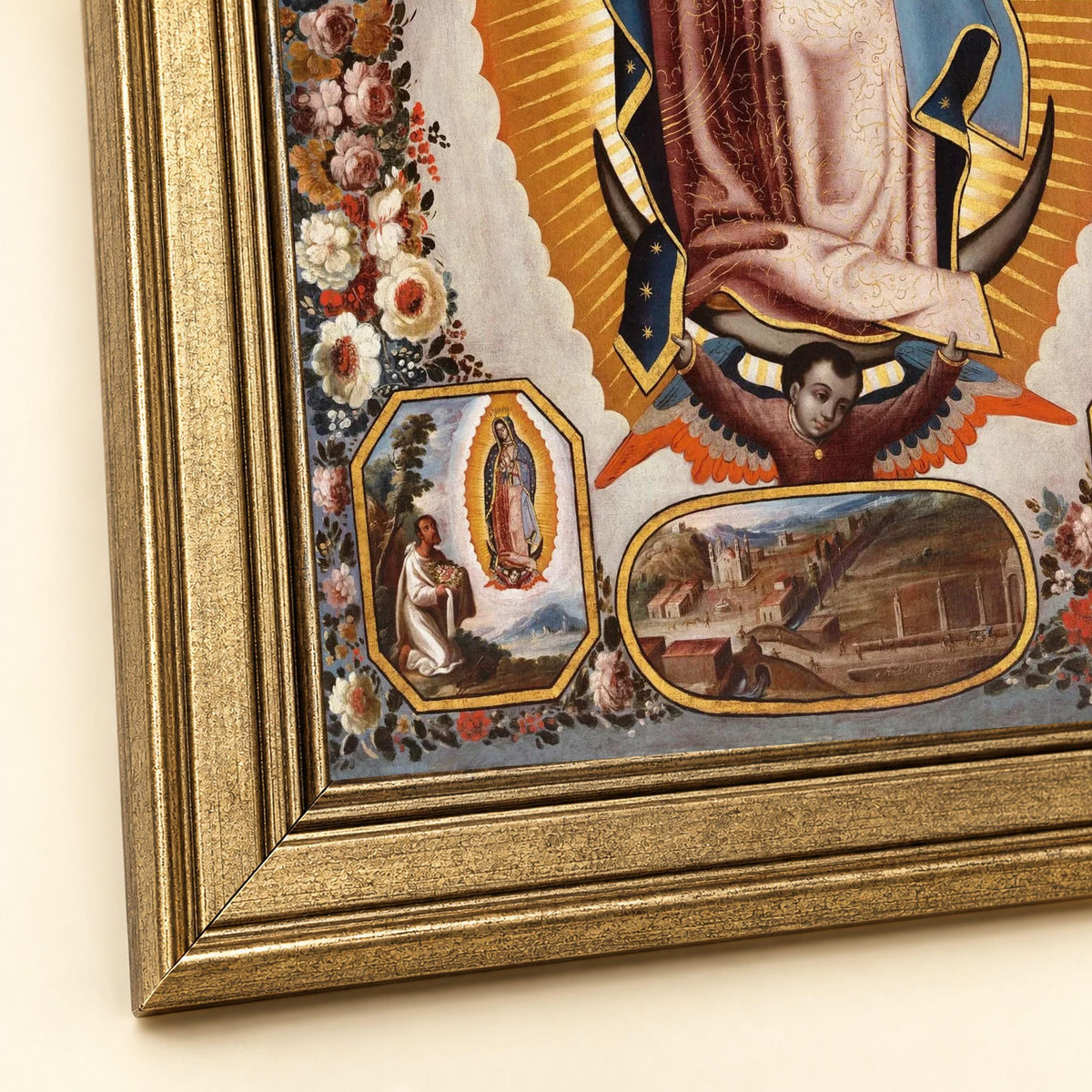 Cuadro de la Virgen de Guadalupe — A025 — Detalle de la imagen devocional