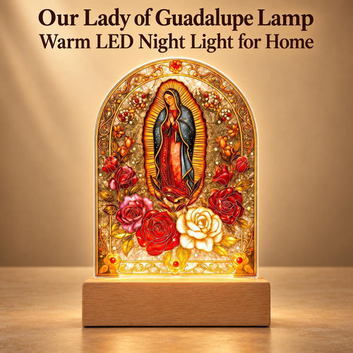 Our Lady of Guadalupe Acrylic Light — Classic Outline — Primary catalog image