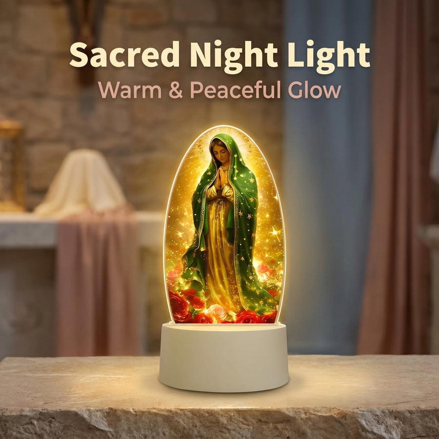 Our Lady of Guadalupe Prayer Light — Floral Seven Color — Primary catalog image