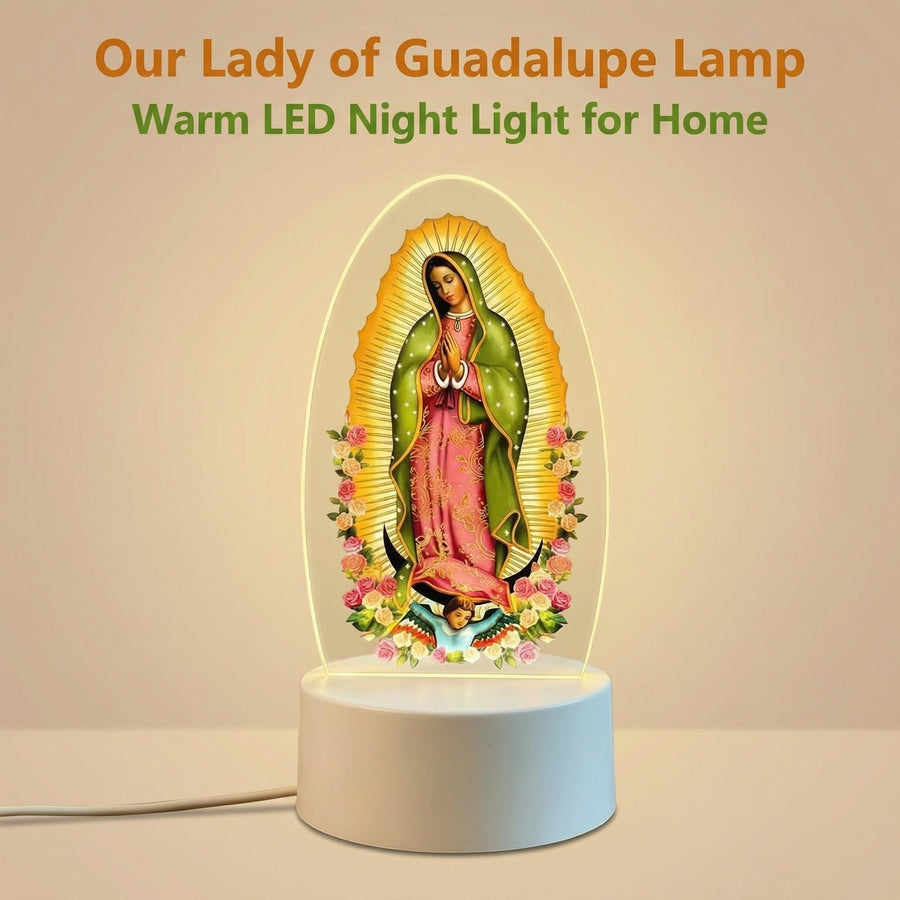 Our Lady of Guadalupe Acrylic Prayer Light — Three Color — Primary catalog image